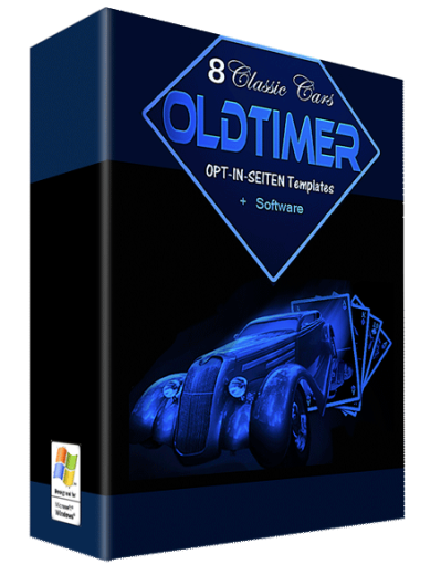 8 Classic Cars Oldtimer OPT-IN-Seiten Templates + Software